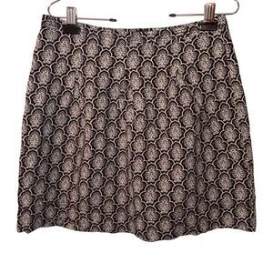 EUC Loft Black and White Linen Blend Multi-Purpose Versatile Skirt Size 6 CUTE!